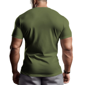 Men's Running Training Fitness T-<b>Shirt</b> Slim Fit Eco-Friendly Cotton Bamboo Breathable Stretch Fabric <b>Moisture</b> <b>Wicking</b> Sports - Product Image 3