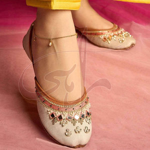 New Arrival Best Selling Women <b>Khussa</b> Durable Raw Silk Anti-Slippery Printed Fashion Design High Quality Footwear - Product Image 3