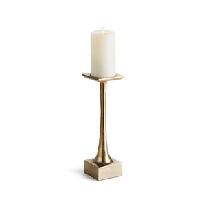 Decorative Antique Style Modern Brass Candle Stand Square Base Durable Home Decoration - Product Image 1