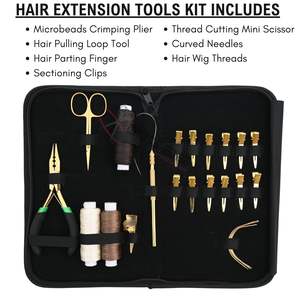 Aplicador de Anillos Nano para Extensiones de Cabello, Alicates de Tres Orificios, Aguja para Separar Cabello, Clips Divisores de Cabello, Hilos - Product Image 2