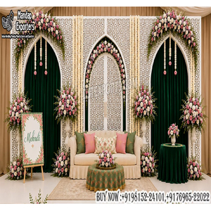 Arabic Style Wedding Backdrop <b>Screens</b> For Mehndi <b>Decor</b> - Product Image 1