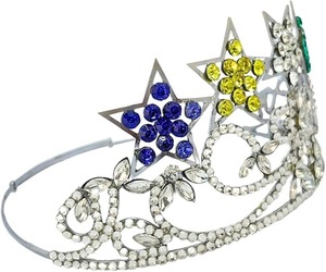 Couronne maçonnique OES cinq étoiles argentée – Ajustement réglable, décorée de strass, disponible avec étui pour couronne - Product Image 5