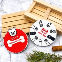 Cadeau promotionnel OEM, forme personnalisée, design de dessin animé, aimant de réfrigérateur en PVC souple 3D de taille moyenne, aimant de Noël
