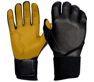 Guantes de Bateo WARPRO INDUSTRY Negros/Amarillos de Poliéster/Algodón con Cierre de Gancho y Bucle Izquierdo, Ligeros, Duraderos, para Entrenamiento, Unisex - Product Image 6