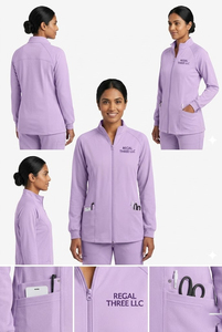 Blouse médicale à manches longues pour femme – Col montant – Haut de blouse d'infirmière – Blouse médicale personnalisée pour femme - Product Image 5