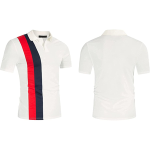 Conjunto de Camiseta Polo y Pantalones Cortos para Hombre, Diseño Color Block, Tejido de Punto, Secado Rápido, Estilo Deportivo Casual de Verano, Logotipo Personalizado - Product Image 3