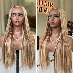 Pelucas de cabello humano sin pegamento Hueso recto SDD Grado 12A Color natural virgen, Color resaltado Cabello crudo vietnamita - Product Image 1