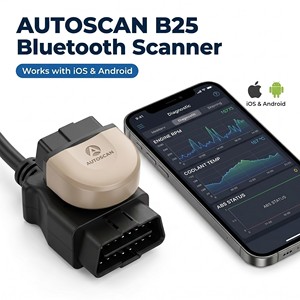 AUTOSCAN B25 บลูทูธ <span class=keywords><strong>OBD2</strong></span> เครื่องสแกน ELM327 เครื่องมือวินิจฉัยรถยนต์เครื่องยนต์ ABS ถุงลมนิรภัยตรวจสอบระบบเต็มรู<span class=keywords><strong>ป</strong></span>แบบสำหรับไอโอเอส <span class=keywords><strong>แอ</strong></span>นดรอยด์สีน้ำตาล - Product Image 1