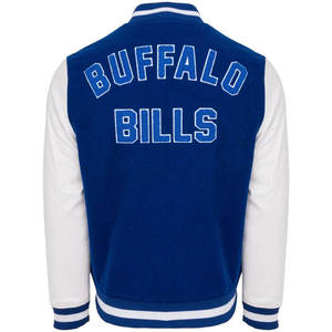 Chaqueta Varsity de Béisbol Personalizada OEM con Bordado, sin Cuello, Formal, Estilo Urbano, de Lana y Cuero, Colorida, de Manga Larga - Product Image 5