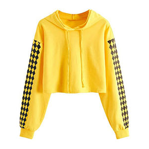 Sudadera con Capucha Corta para Mujer, Estilo Casual, Manga Larga, Sudadera con Capucha, Moda Urbana, Top Corto con Capucha para Mujer - Product Image 5
