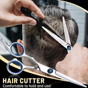 Kit de Tijeras Profesional de 11 Piezas para Peluquería: Tijeras de Entresacar, Cepillo para Cuello, Peine, Pinzas para Cabello y Tijeras de Peluquero - Product Image 5