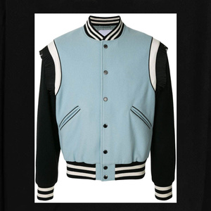 Mens Premium Custom Varsity <b>Jacket</b> Wool Polyester/Cotton <b>Waterproof</b> Breathable V-Neck <b>Winter</b> Baseball Embroidery OEM Wholesale - Product Image 5