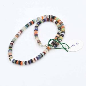 Collar de Cuentas Lisas de Gemas Naturales Variadas Estilo Heishi, Collar de Cuentas Sueltas de 6mm Estilo Caramelo, Joyería para Mujeres y Niñas, Precio al por Mayor - Product Image 2