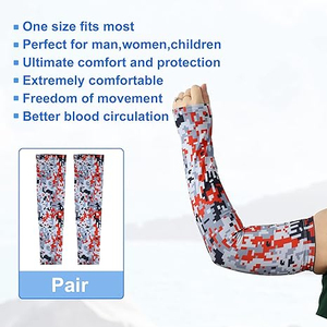 Manchons de cyclisme personnalisés écologiques sans coutures à compression, protection UV, 100 % polyester, réversibles, respirants, séchage rapide - Product Image 3