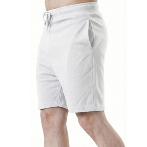 Men's Gray Solid Polyester/Nylon Woven Bermuda Shorts <b>Elastic</b> Waist Pockets Casual Breathable Quick Dry Mid Rise Shorts - Product Image 3