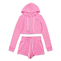 Ensembles de shorts d'été décontractés en coton pour femmes, deux pièces, au-dessus du genou, coupe ample, anti-boulochage