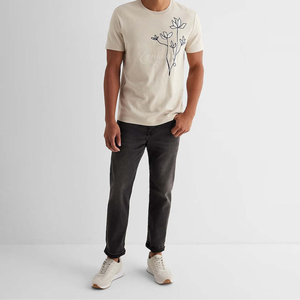 T-shirt unisexe brodé à prix abordable pour hommes, en tissu professionnel à séchage rapide, 100 % coton - Product Image 5