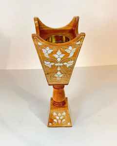 Quemador de Incienso de Madera y Metal, Diseño Moderno, Soporte para Varillas de Incienso de Madera de Acacia, Hecho a Mano, Regalo de Ramadán - Product Image 2