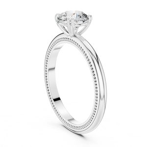 1 Carat Round Brilliant Cut Moissanite Diamond Engagement <b>Ring</b> 925 Sterling <b>Silver</b> Minimalist <b>Solitaire</b> Promise <b>Ring</b> Gift Her - Product Image 4