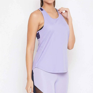 Vente flash : débardeurs courts pour femmes en spandex/coton, col rond, respirants, séchage rapide, écologiques, logo personnalisé, haute qualité, prix bas - Product Image 1