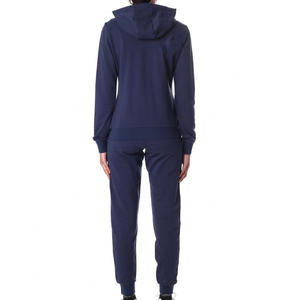Fournisseurs en gros OEM ODM – Nouveaux ensembles de survêtements en velours polaire à capuche pour femmes, haut court uni et pantalon long, pour l'hiver - Product Image 3