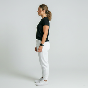 Camiseta de Verano para Mujer, Cuello Redondo, Manga Corta, Tejido de Bambú y Algodón, Suave, Informal, Básica, Refrescante - Product Image 6