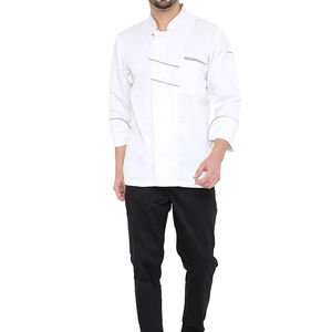 Vestes de chef à manches longues de haute qualité OEM, uniformes de travail pour hôtel et restaurant, veste de cuisine, uniforme de chef uni - Product Image 5