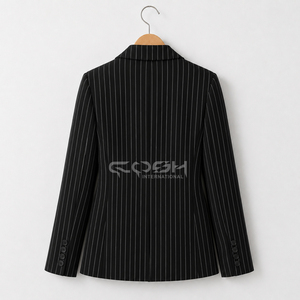 Blazer a Rayas Negras de la Hermandad Universitaria Cosh International, Ropa Griega para Mujer, Delta Sigma, Chaqueta Exterior Transpirable - Product Image 4