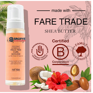 Mousse Coiffante Anti-Frisottis Bio Coco & Hibiscus Fixation Forte Unisexe Rose pour Coiffures Bouclées Prêtes à l'emploi – Offre Spéciale - Product Image 2