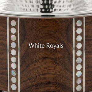 Cazuela de madera aislante White Royals con incrustaciones de nácar y tapa de acero inoxidable, cazuela redonda para Ramadán y Majlis - Product Image 2