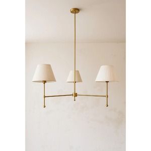 Assured Quality Minimalist Brass <b>Ceiling</b> Pendant <b>Light</b> With Three White Shades Modern Chandelier Lighting Fixture - Product Image 5