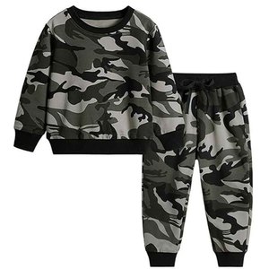Conjunto de Sudadera Unisex con Estampado de Camuflaje, Sudadera Negra con Bolsillo, Tejido de Algodón, Estilo Casual para Otoño, Corte Holgado, Manga Regular - Product Image 5