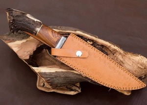 Couteau de chasse Bowie en acier Damas fait main, manche en corne, modèle Viking Art VHK-01, qualité industrielle, 14 pouces, personnalisé, pour l'extérieur - Product Image 6
