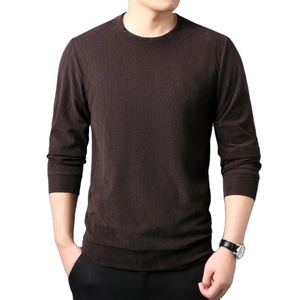 Haute qualité hommes t-shirts hommes décontracté à manches longues col rond T-shirt haut tendance taux de gros - Product Image 2