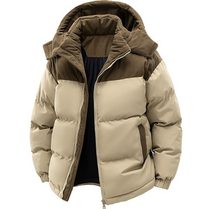 Veste d'hiver matelassée pour homme personnalisée, capuche amovible, qualité supérieure, épaisse, chaude, matelassage à bulles, veste streetwear tendance - Product Image 3