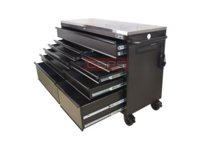 Matte Black Powder Coated Steel 10 <b>Drawer</b> Tool Cabinet Family keywords: for Garage Workshop Storage Use - Product Image 6