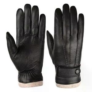 Gants d'hiver en cuir véritable avec doublure thermique chaude pour les activités de plein air, la conduite et le travail - Product Image 2