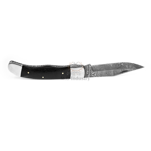 Cuchillo de bolsillo de acero de Damasco al por mayor DD-FK-WH910, hoja afilada hecha a mano con mango de madera exótica, cuchillo EDC para exteriores - Product Image 3