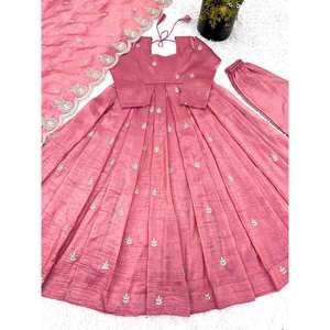 ชุดราตรีเย็บอย่างเต็มที่ชุดปาร์ตี้แต่งพู่และ dupatta - Product Image 2