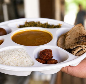 Assiette repas scolaire en fibre de canne à sucre pour une organisation et un service sains des repas, assiettes à 7 compartiments en bagasse pour les repas quotidiens 2026 - Product Image 1