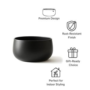 High-Quality Stainless Steel Black Indoor <b>Plant</b> Planter Pot for <b>Table</b> Top Display Decorative Living Room Office Flower Planter - Product Image 2