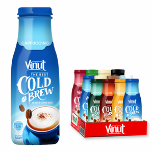 กาแฟชงเย็น405มล. เครื่องดื่ม vinut 24ขวดต่อกล่องขวด PET ปราศจากจีเอ็มโอฉลากส่วนตัวโรงงานผลิตโดยตรง - Product Image 1