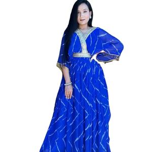 100% véritable Georgette Viscose parole longueur robe fantaisie broderie travail paillettes multifil brodé conception Salwar vêtements - Product Image 1