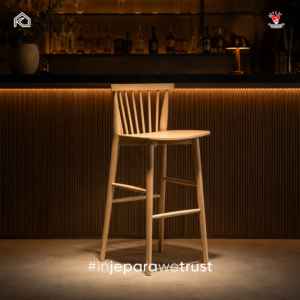 Commercial Solid Wood <b>Bar</b> Chair Spindle <b>Back</b> Wooden Counter <b>Stool</b> for Restaurant Cafe Hotel <b>Bar</b> Furniture - Product Image 1