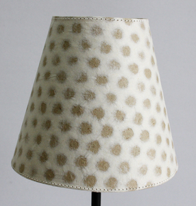 Home Decoration Organic Paper & Fiber Paper Together With Designed Lace Paper Purely Recycled & Handmade <b>Lamp</b> Cream Modern Iron - Product Image 2
