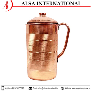 Achetez une carafe à eau fantaisie en cuivre avec motif personnalisé, design et dimensions personnalisés au meilleur prix - Product Image 4