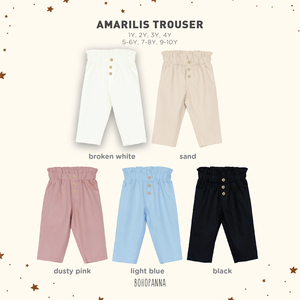 กางเกงขายาว Amarilis สีขาวลายแตก ดีไซน์ทันสมัย ผลิตจากผ้าฝ้ายระบายอากาศได้ดี สวมใส่สบาย เหมาะสำหรับสาวๆ ที่ชอบการเคลื่อนไหว สนุกกับทุกการผจญภัย - Product Image 5
