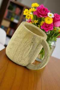 Classical Vintage Wine Mug with Handle Natural <b>Work</b> Handicraft Natural Beer Tea Coffee <b>Cup</b> Mug From India <b>for</b> Party Home Use - Product Image 6
