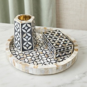 Quemador de Incienso de Sándalo Indio Ecológico con Incrustaciones de Madreperla, Soporte para Bakhoor para Decoración Religiosa - Product Image 3