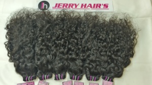 100% Temple Natural Raw Indian Curly Hair <b>Top</b> Grade Premium Body Wave Unprocessed Human Hair Machine Double Weft Luxury Bundles - Product Image 3